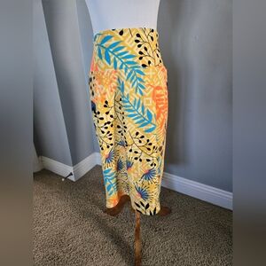 NWOT Lularoe Vibrant Patterned Maxi Skirt Large